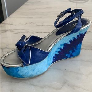 Wedges Blue Size 8